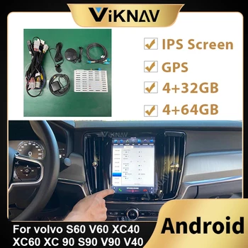Carro Android Tesla Estilo PX6 Interface de Vídeo leitor Multimídia volvo S60, V60 XC40 XC60 XC90 S90 V90 V40 auto-Rádio decodificação