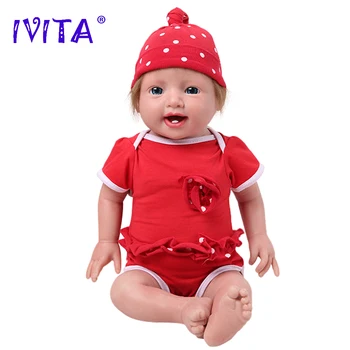 IVITA WG1508RH 51cm de 4000g 100% Realista, Cheia de Silicone Reborn Baby Doll Menina Real 3 Cores de Olhos Escolhas para as Crianças Brinquedos Bebe