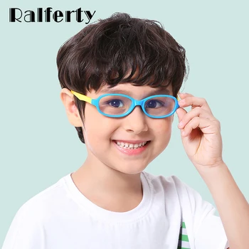 Ralferty Flexível TR90 de Crianças Anti-Óculos azuis Computador Óculos de Criança Menino Menina de Óculos de Armação A005