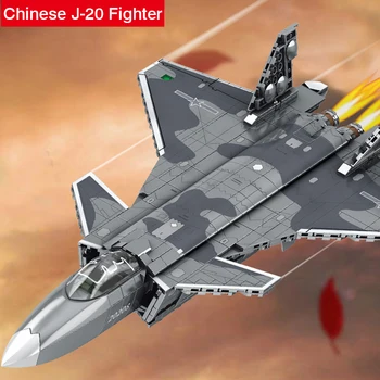 Myvision Técnica De Ar Militares Série De Blocos De Construção Do Caça J-20 Criativo, Bloco De Construção De Brinquedos De Crianças Namorado De Presente De Aniversário
