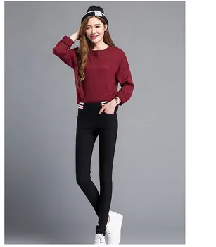 Cintura alta e leggings de veludo mulheres exterior usar calças engrossado 2020 nova versão coreana de todos-jogo calças calças de inverno wom