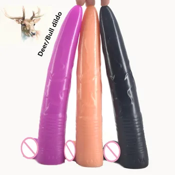 FAAK vibrador Longo preto pênis artificial animal veado vibrador de brinquedos sexuais para as mulheres pau realista buceta estimular lésbicas flertar brinquedo