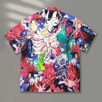 2023 Primavera Havaiano Camisas De Verão, Camisa De Homens Streetwear Flor Planta De Impressão Praia, Camisa De Hip Hop, Casual, Férias Tropicais Tops