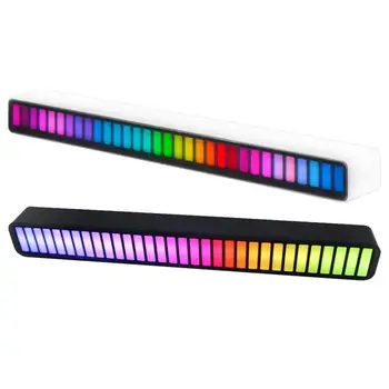 DIODO emissor de Luz de Tira Som de Controle de Recebimento Ritmo de Música Leve Atmosfera de Luz RGB Colorido Tubo USB de Luz Ambiente com Bluetooth