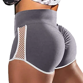 Esportes sem costura, Shorts de Ioga Mulheres Push-Up Cintura Alta Shorts de Fitness Sólido Fino Treino Calças Curtas S-2XL 2022 Novo