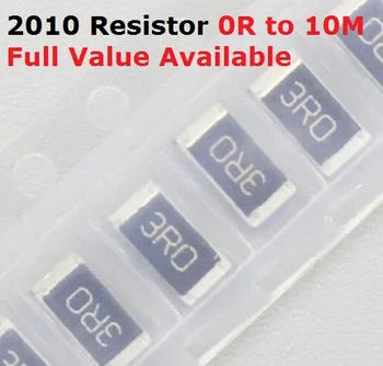 100PCS/monte SMD Chip De 2010 Resistor De 6,8 M/7,5 M/8,2 M/9,1 M/10M/Ohms, 5% de Resistência 6.8/7.5/8.2/9.1/10/M Resistores 6M8 7M5 8M2 9M1