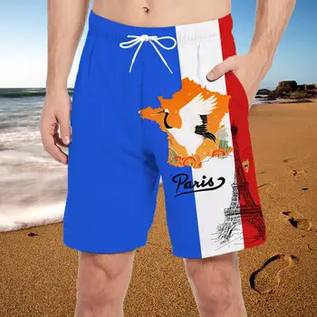 2022 Moda Verão os Homens de Calças de Shorts Clássico Bandeira Impresso Homens de Calções de Praia Masculino Diário Ocasional de Rua Esportes Fitness Shorts