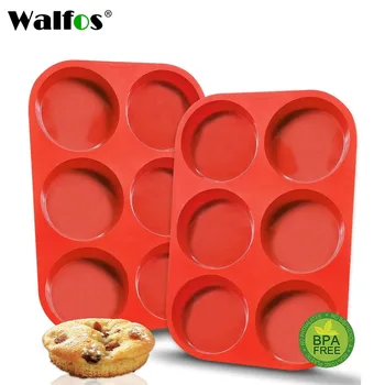 Walfos comestível do Silicone Bolo de Moldes de Não-Vara Bolo Bakeware Ferramentas de Cozimento 3D Pão, Pastelaria Molde Pizza Pan DIY Festa de Aniversário