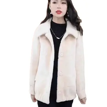 2022 Inverno Novo Slim Fit Engrossar Quente Jaqueta Feminina de Moda de Luz de Luxo Mostrar Fina Ártico Polar Pele de Um Corpo de Mulher de Casaco