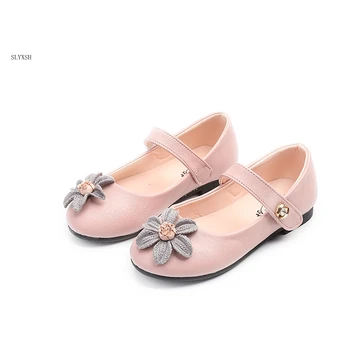 SLYXSH sapatos de Crianças de 2018 outono nova versão coreana da pequena flor de menina calçado sapatos sapatos de princesa