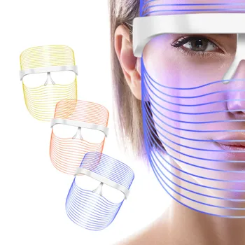 DSMY 3/7 Cores LED tratamento de Fótons Máscara Facial Anti-envelhecimento, Anti Acne, Remoção do Enrugamento do Rejuvenescimento da Pele do Rosto de Beleza SPA Ferramenta de Cuidados