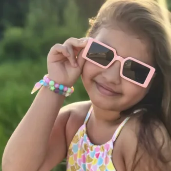 2022 Retângulo Crianças Óculos de sol Óculos de sol de Crianças Menino Menina Exterior a Proteção UV400 Óculos de sol do Bebê Esporte Tons Enfant Óculos