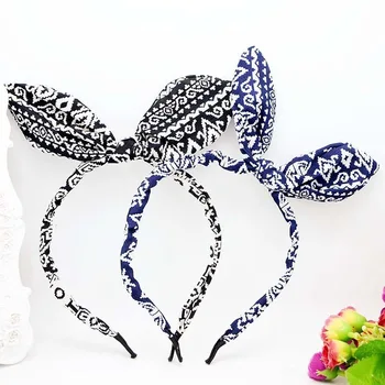 Frete grátis Tecido hairpin feito à mão orelhas de coelho clip superior ornamento