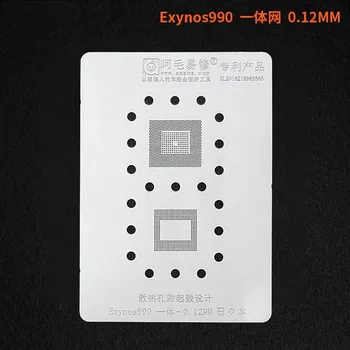 Amaoe BGA Reballing Estêncil Para Samsung Exynos990 Exynos9610 CPU RAM IC Pino de Solda de Estanho Planta Net