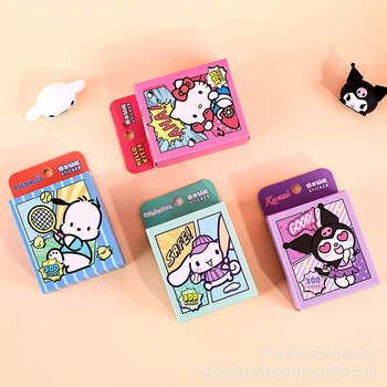 4Pcs/ Sanrio Minha Melodia Kuromi Cinnamoroll Pochacco Kawaii Cartoon Fitas de Adesivo Decalques Caixa de 300Pcs Presente das Crianças Brinquedos
