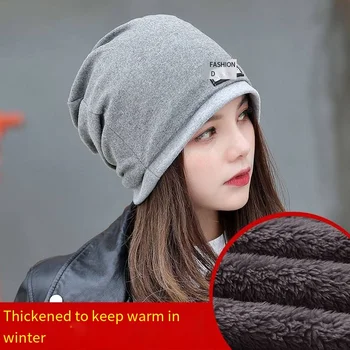 Chapéu de mulher outono inverno Baotou chapéu de inverno, além de veludo quente de casal chapéu de mulheres