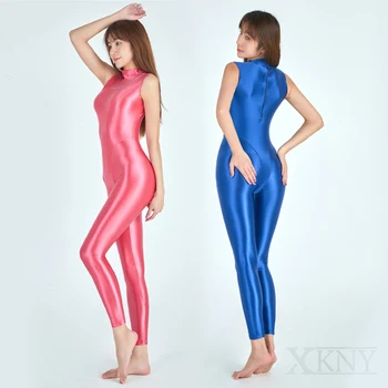 XCKNY sexy brilhante gola alta-calça brilhante, suave e casual execução Macacão de Yoga nadar casual calças sexy 9-ponto de sportswear