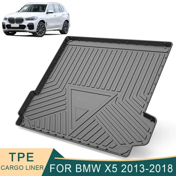 Para a BMW X5 F15 2013-2018 Auto Carro de Carga de Forro de Todos os Tempo TPE Não-derrapante Esteiras Tronco Bandeja de Inicialização Tapete Acessórios de decoração