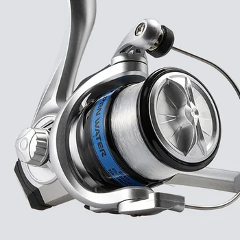 Metal Carretel de Pesca de Spinning com Oco Esculpida Design para Pesca em água Salgada Uso