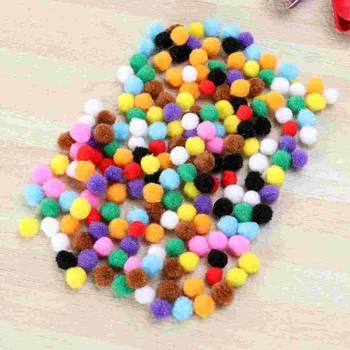 Pom Poms Multicolor De Artesanato Colorido Material De Artesanato Fofo Misto De Cores Decorativas Diyballs Peludos Mini