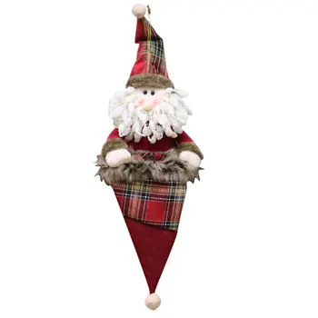 Bonito Meia do Natal do Boneco de neve, Papai Noel Moose Presente Sacola para Doces de Lotação para as Crianças Kid Casa de Suspensão da Árvore de Natal Decoração