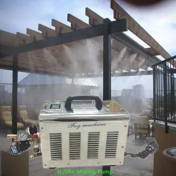 H207 aço Inox 3L/min bomba do pulverizador de alta pressão 60bar embaçamento máquina para o pátio da névoa sistema de refrigeração e kits de remoção de poeira