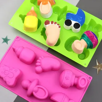 Quente Bebê Pés e Brinquedos Moldes de Silicone 3D de Chocolate, Doces de Açúcar Geléia Moldes de Cupcakes Festa Bolo Fondant de Decoração de Ferramentas