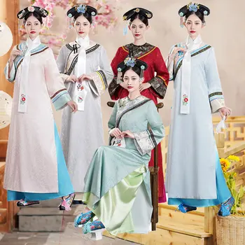 O Filme de TV estágio de desgaste da dinastia Qing Vestido Elegante roupa Tradicional Chinesa antiga Princesa do Traje