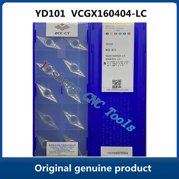 Frete grátis Original ZCC CT YD101 VCGX160404-LC 10pcs de Insertos de Carboneto de Torneamento CNC Ferramenta de Torno Cortador de Ferramentas