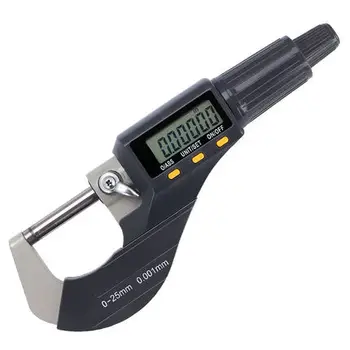 Alta qualidade 0-25mm Micron Digital fora Micrômetro Eletrônica do paquímetro micrômetro medidor de 0,001 mm medidor digital, ferramentas de medição