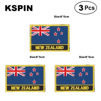 Nova Zelândia Forma Retangular Bandeira patches bandeira bordada patches bandeira nacional patches para o vestuário de DIY Decoração