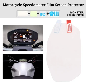 Para DUCATI MONSTER 797/821/1200 Motocicleta Cluster de Protecção contra riscos de Instrumentos Velocímetro Filme Protetor de Tela Adesivo
