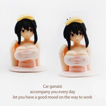 Bonito Kanako Peito Tremer Ornamentos Kanako Coleção De Modelo Boneca Kawaii Anime Estátua Para O Carro 