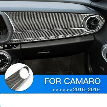 De Fibra De Carbono, Co-Piloto Do Carro Console Central Adesivos Para Chevrolet Camaro 2017-2019