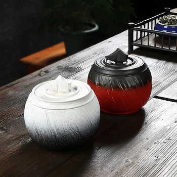 Criatividade Montanhas Grés Recipiente de Chá Chinês Moderno Alívio de Artesanato Selado à prova de Umidade Latas Enfeite Decoração Home