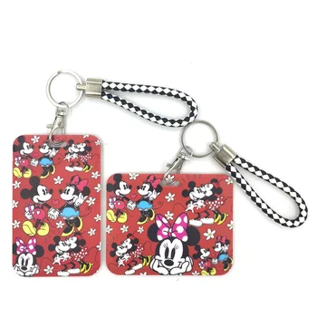 Do rato de Minnie do Mickey Mouse Alça de Pescoço o Cordão para chaves correia cartão de IDENTIFICAÇÃO do Titular da Chave de Cadeia para Presentes de Jóias Decorações