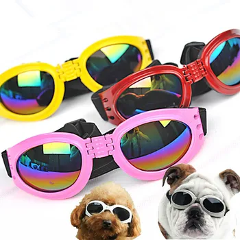 17cm Dobrável animal de Estimação Óculos Cão Óculos de proteção Óculos de sol de Verão, Protetor solar à prova de Vento Cães Cachorro Acessórios Pet shop Moda de Cão