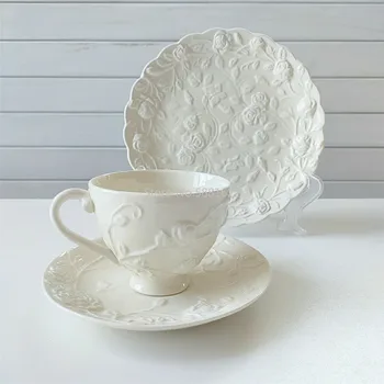 Xícara de café, um Pires de Presente canecas copos de café criativo xícara de chá de alívio prato de cerâmica de Louça de mesa de jantar chapa de cerâmica, canecas de café para a festa