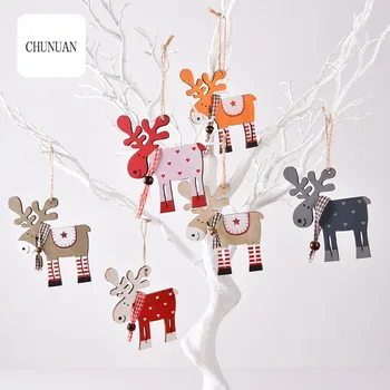 Presentes De Natal De Madeira E Ferro Árvore Elk Ornamentos Quinta Decoração Pingentes Pendurados Artesanato Novo Ano De 2021 Natal A Decoração Home