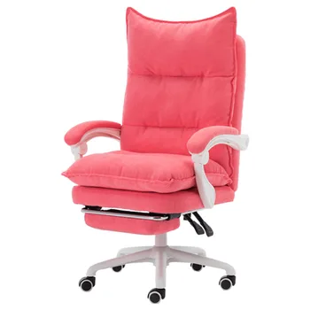 Simples Computador Cadeira Office Home Chefe Cadeira Confortável Líquido Vermelho Âncora Cadeira Pode Deitar-De-Rosa Branca Cadeira De Transmissão Ao Vivo De Uma Cadeira