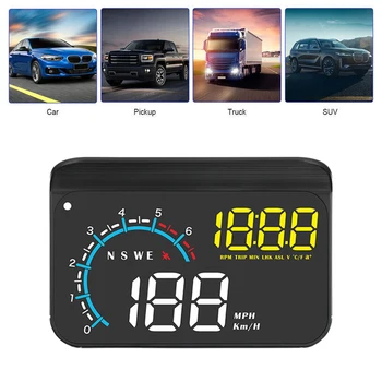 Veículo Digital HUD Head Up Display OBD2 do Carro de GPS Velocidade Projetor Com Sistema de Alarme para Exibição de Veículos Auto Acessórios Eletrônicos