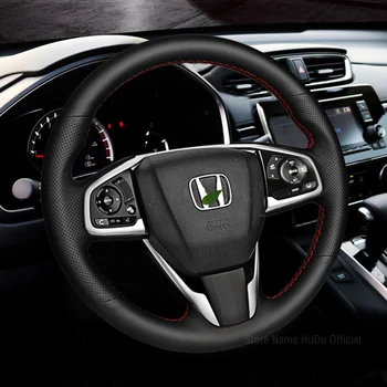 DIY Alcantara de Couro de Carro Cobertura de Volante Para Honda Civic Odyssey Crider CR-V Brisa Vezel XRV Interior do Carro Acessórios