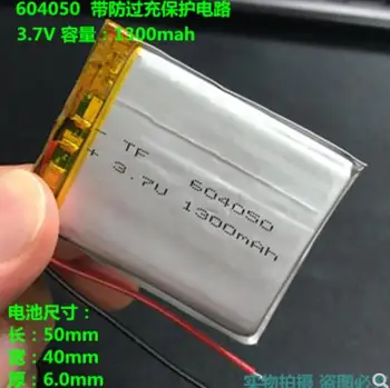 3.7 V bateria de polímero de lítio 1300mAh 604050 navegador GPS do dispositivo móvel 554050