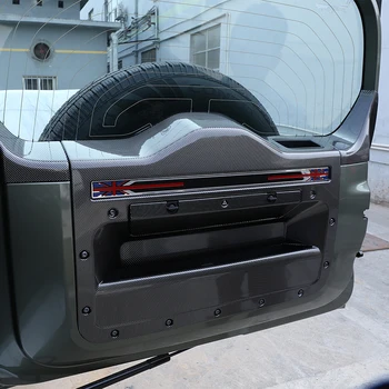 ABS com Fibra de Carbono Para Land Rover Defender 110 X P400 HSE 2020 2021 Carro porta Traseira Porta Decorativa Interior do Painel de Acessórios do Carro