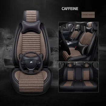Universal de couro, linho, com tampa de assento para carro Lexus todos os modelos RC CT ES GS NX É RX da série LS auto acessórios, estilo carro de almofada