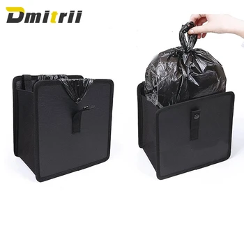 Carro lixo pode portátil de suspensão, o lixo pode assento traseiro da caixa de armazenamento impermeáveis lata de lixo de armazenamento da caixa de armazenamento