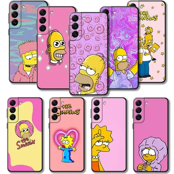 Simpsons Homer Quer Comer Um Donut Caso de Telefone Para Samsung Galaxy S22 S20 S21 FE Ultra S10 S9 S8 Mais S10e Nota 20Ultra 10Plus