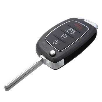 4 Botões de Flip Dobrável Chave em Branco Estilo Carro de Substituição da Chave do Carro Shell Key Fob Caso para HYUNDAI Santa Fe (ix45) 2013-2014