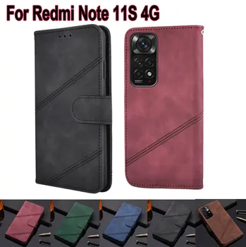 Couro Caso De Telefone Xiaomi Redmi Nota 11S 4G Carteira de Capa de Livro Para Redmi Nota 11S Caso de Telefone de Protecção de Couro Shell Capa