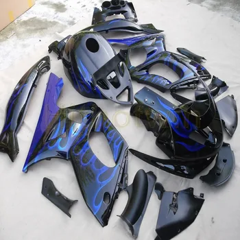 o motor de painéis para YZF600R 1997 1998 1999 2000 2001 2002 2003 2004 2005 2006 2007 YZF-600R plástico ABS Carenagens casco azul chamas